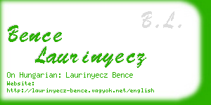 bence laurinyecz business card